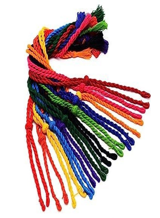 SIJCM Adjustable Handmade Necklace Thread, Indian Necklace Jewelry Cotton Ball Cord, Jewelry Supplies, Multicolor Dori and Jewellery Making Materials Pack of 12 Pcs - Image 4